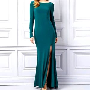 ⭐Host Pick⭐ NWT Le Chateau Teal Knit Backless Gown XXL